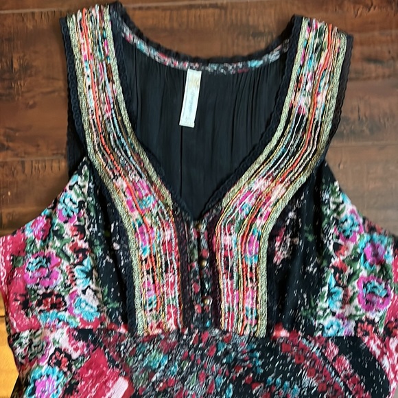 Beautiful Free People beaded mini dress size 10. Worn once to an event. - Picture 3 of 4
